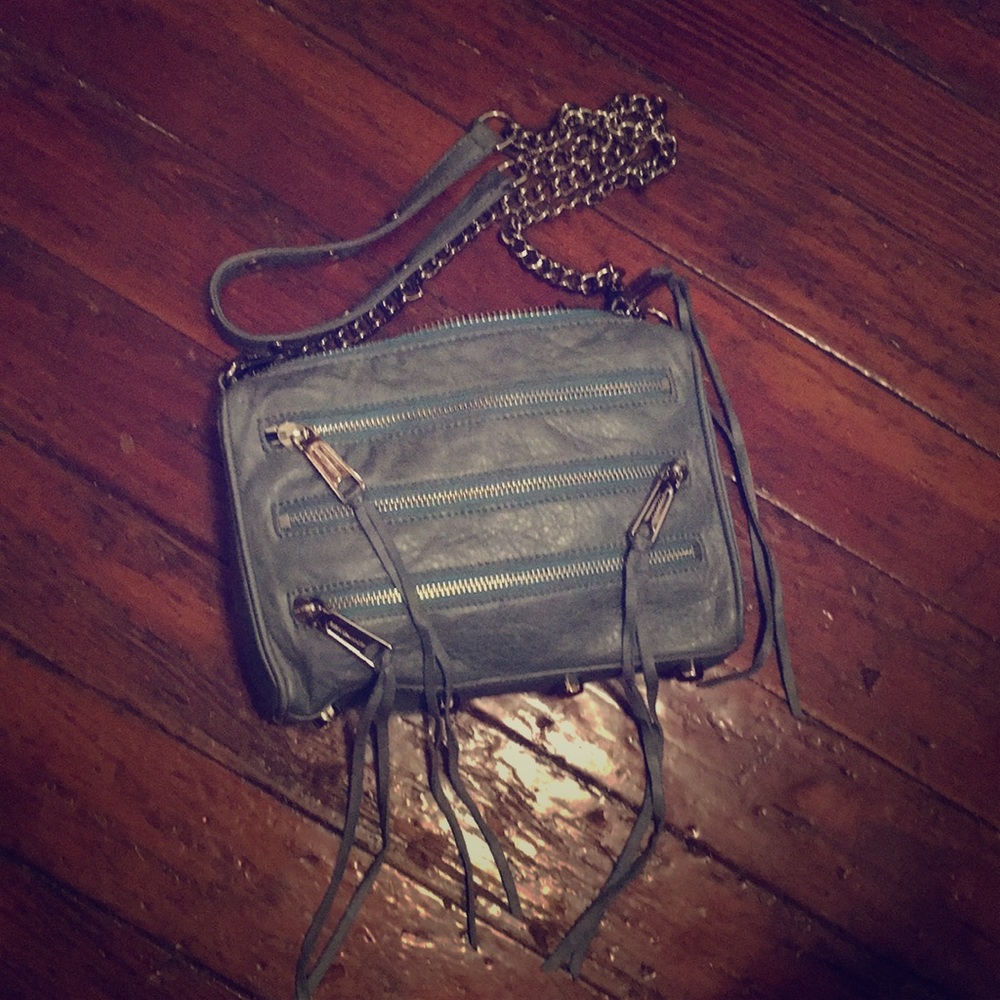 Rebecca Minkoff Dusty Blue Mini 5 Zip